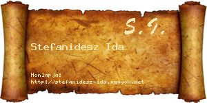 Stefanidesz Ida névjegykártya