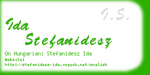 ida stefanidesz business card